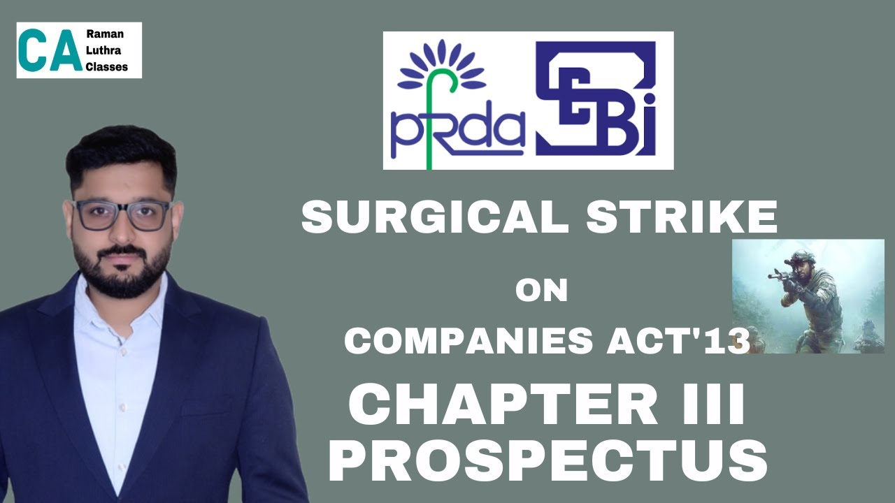 Most Important MCQs on Chapter 3 - Prospectus | Companies Act'13  | SEBI and PFRDA Grade A Exam |