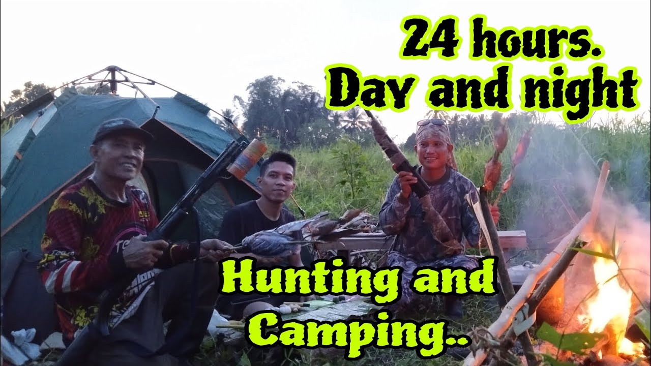 Hunting & Camping 24hours sa bukid! #camping #hunting #fishing  #bushcraft #24hours #survivalmode