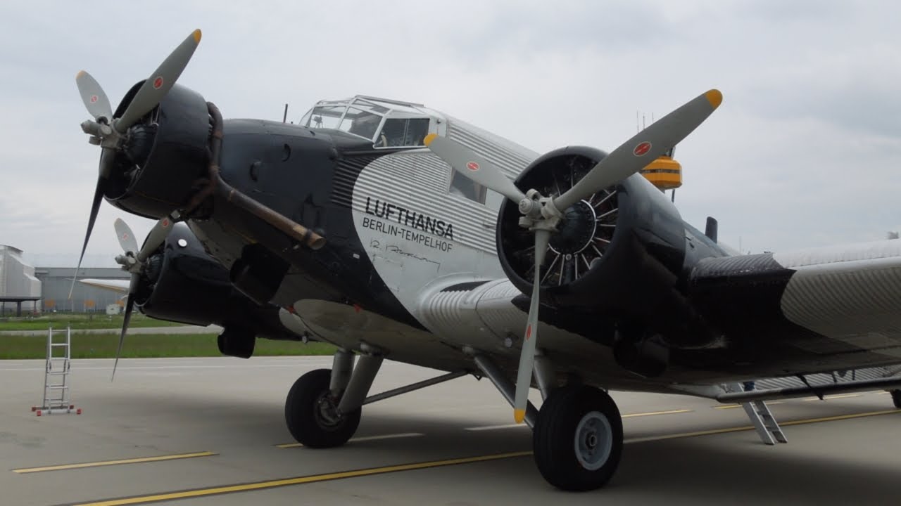 Lufthansa Junkers Ju 52 D-AQUI Sightseeing Flight Over Hamburg (No Cuts)