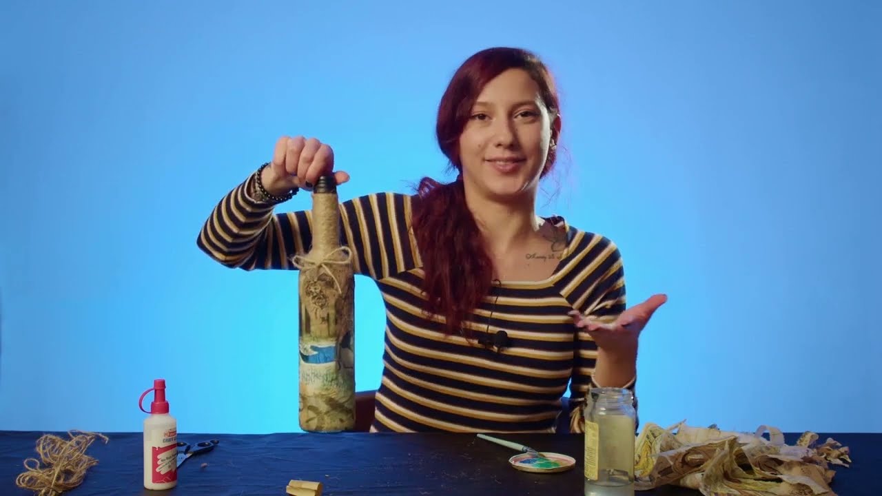 DIY Decoupage Bottle Art - Step-by-step Tutorial