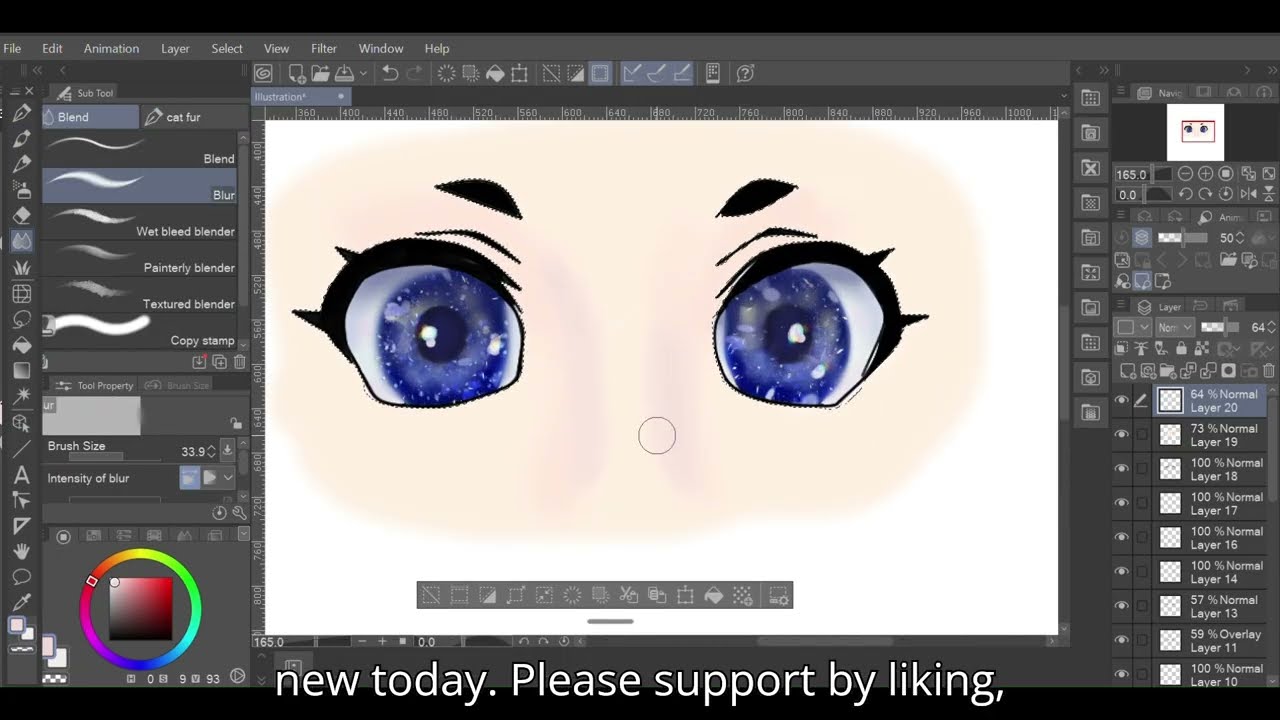 How to draw sparkling eyes easily with a few steps! #clipstudiopaint
