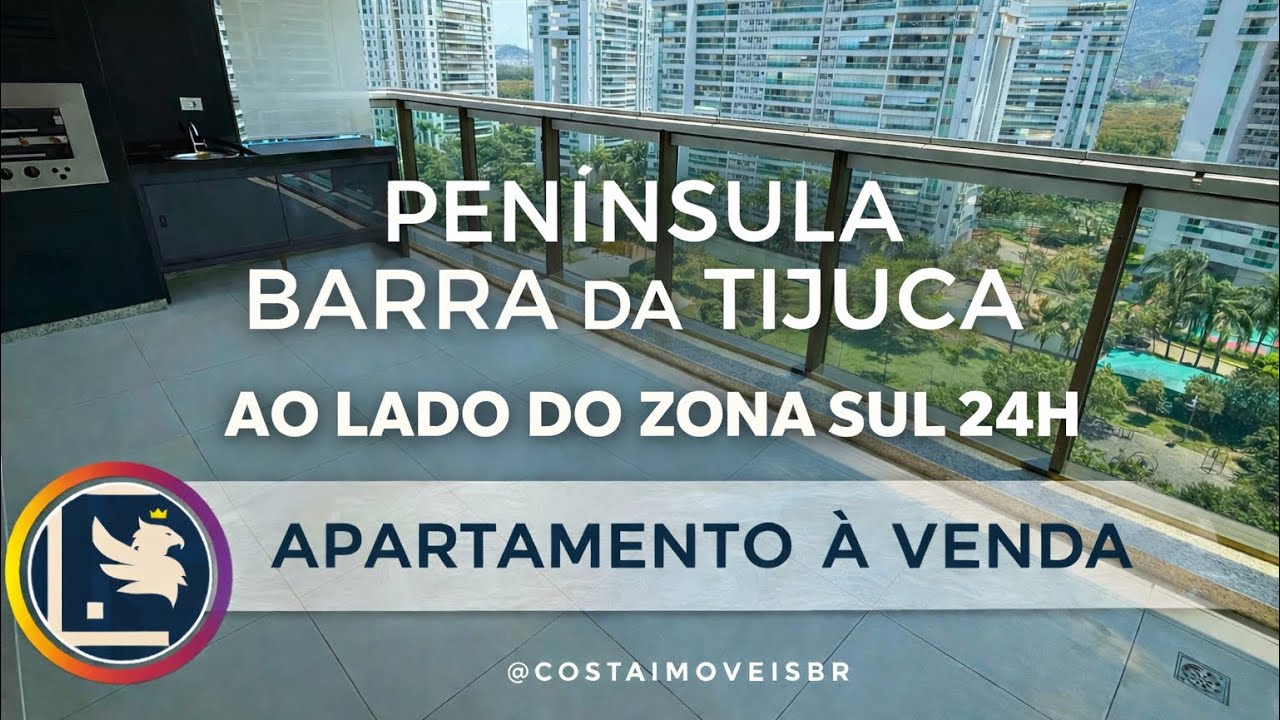 Apartamento ao lado do Open Mall da Península, na Barra da Tijuca- RJ 