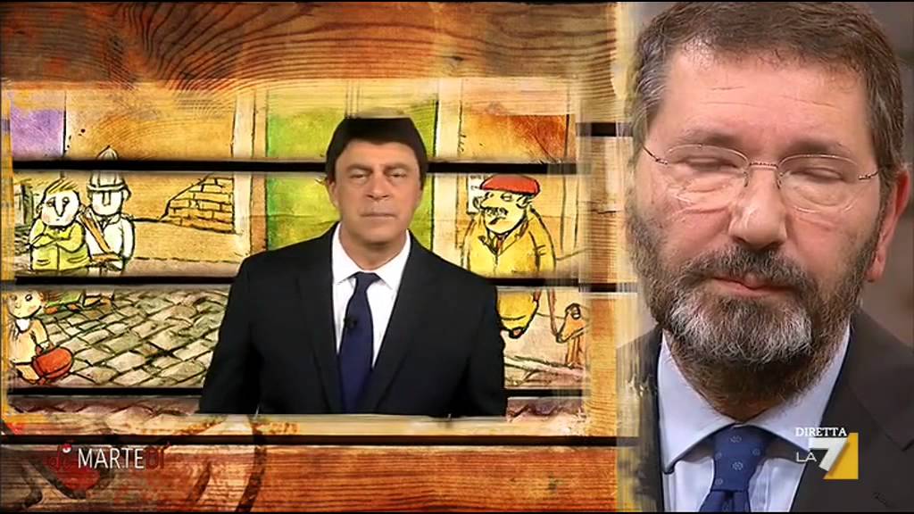 diMartedì - La copertina di Crozza: Crozza/Renzi: Ignazio non prendertela, è la democrazia, baby!