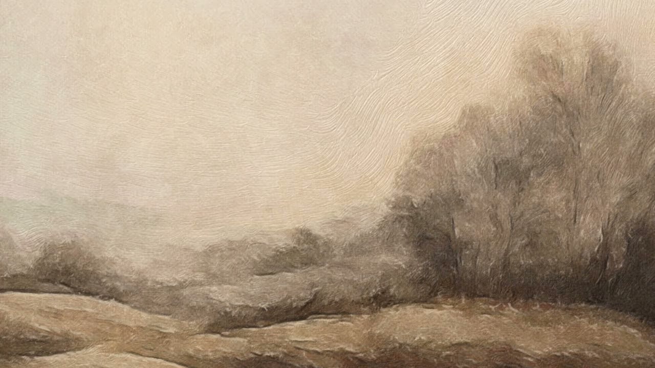 Neutral Landscape TV Art • Beige Abstract Trees Slideshow • Art for your TV
