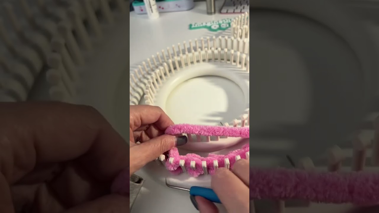 Loom knitting tutorial using parfait xl chunky yarn. How to make and use a swatch for a blanket. 