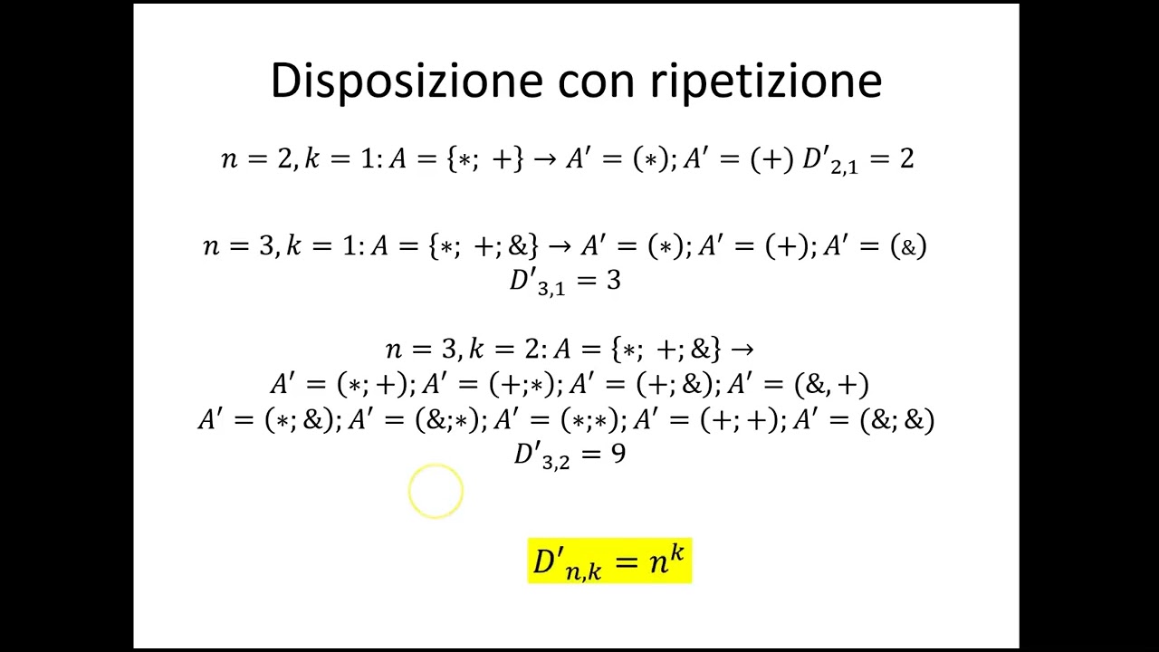 Disposizione e combinazione
