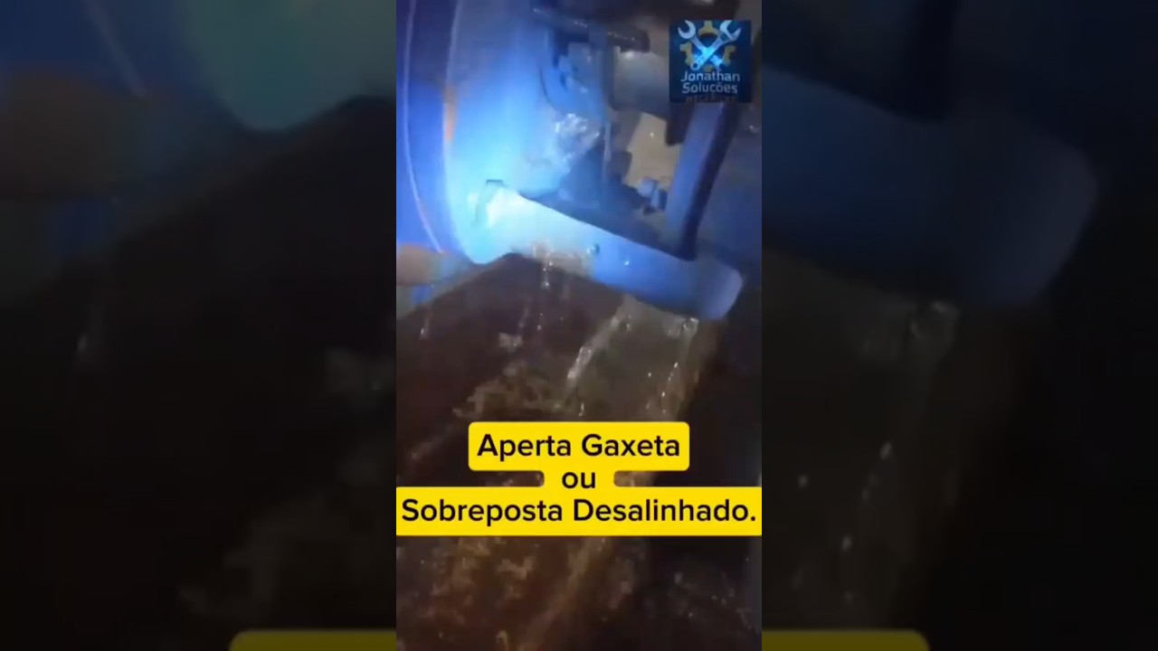 Prensa-gaxeta desalinhada = vazamento na bomba! ⚙️🛑 #manuten&ccedil;&atilde;oindustrial #bomba #gaxeta