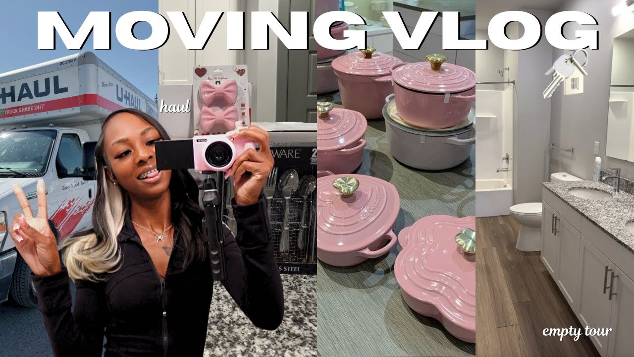 MOVING VLOG🎀 | empty tour, unpacking, apartment shopping, & more 