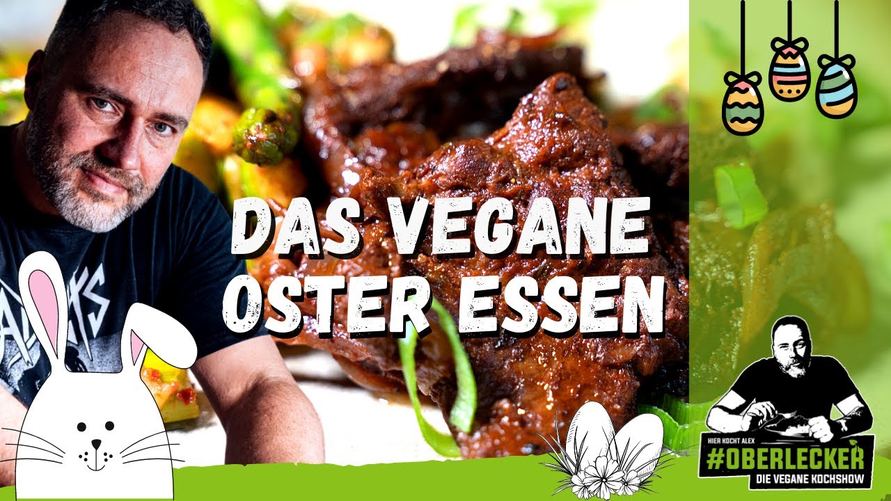 Traumhaft veganes Osterrezept: Sojamedaillons mit Selleriepüree und Spargelsalat