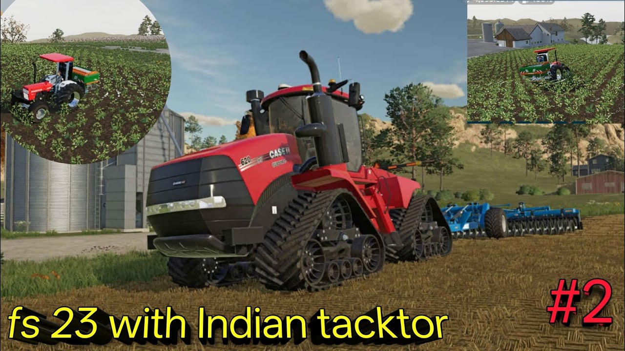 Fs 23 with Indian tacktor #dilokidhadkan #tochanking #theultimategamer #fs23 #ytstudio #swaraj 