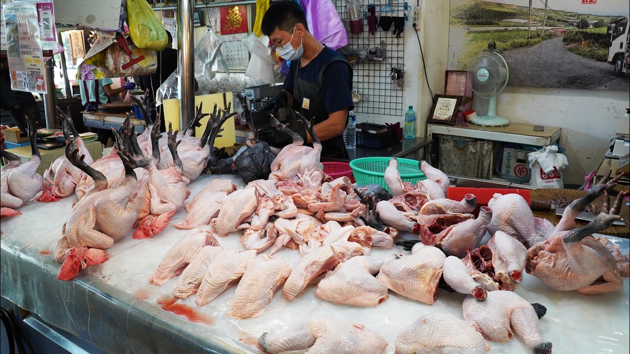 Quick Cutting Tips for Big Chicken - Taiwan Traditional Market / 大土雞的快速切割技巧 - 台灣傳統市場