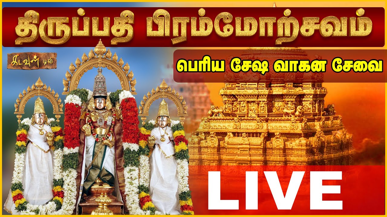 🔴Live: TTD Pedda Sesha Vahanam Seva 2025 | திருப்பதி ஸ்ரீவாரி பிரம்மோற்சவம் | பெரிய சேஷ வாகன சேவை