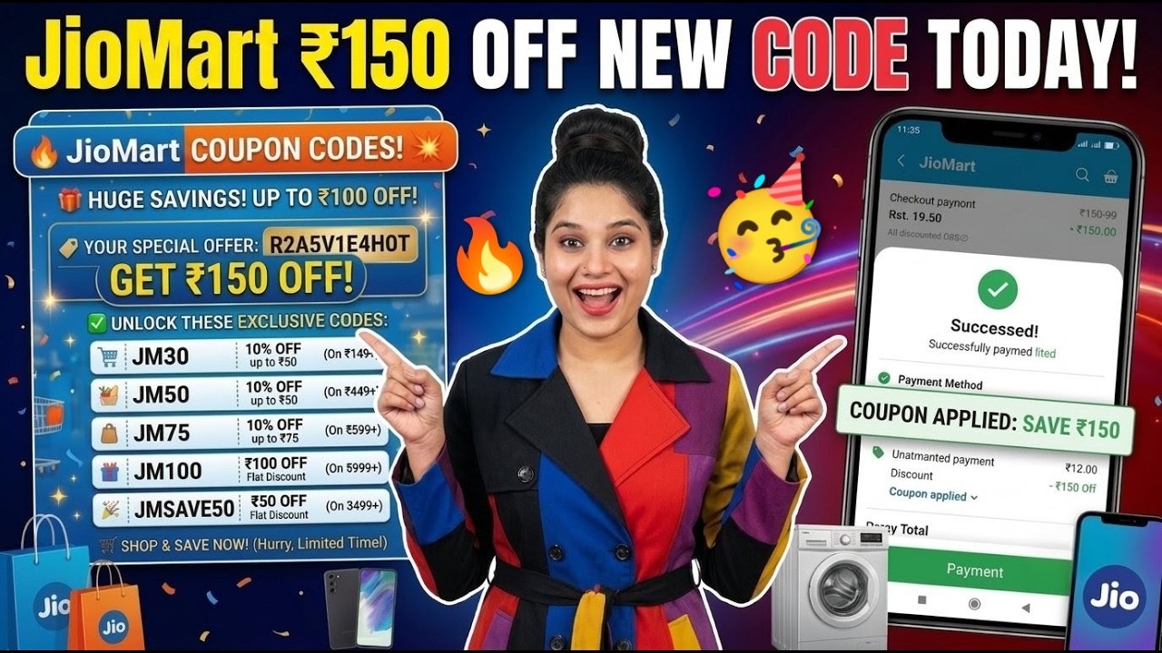 🥳JioMart ₹150 OFF New Coupon Code Today | Jiomart ₹30, ₹100 & ₹400 OFF New Coupon Code(100% Working)