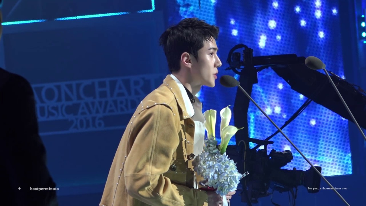170222 gaon sehun 인기상 수상