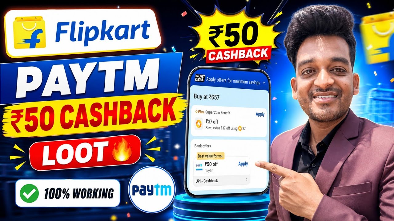 Flipkart paytm 50 cashback offer | How to apply paytm offer in flipkart | Bikashtech1 