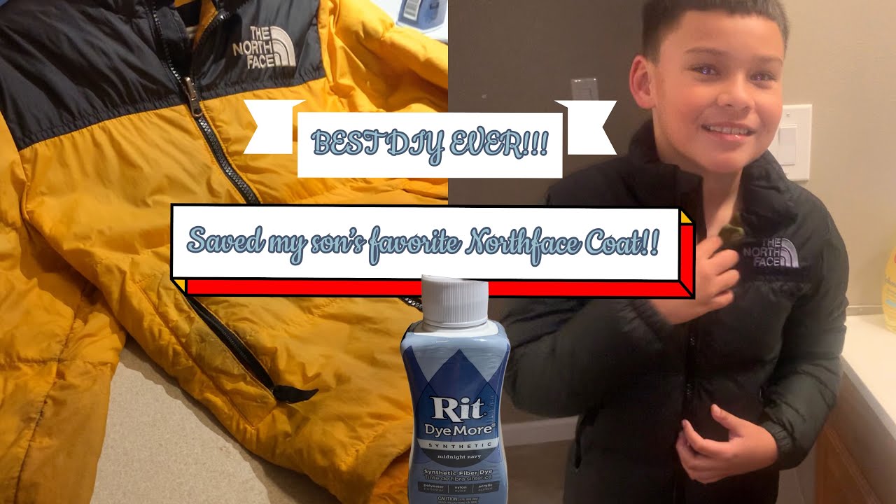 Краска для ткани RIT Midnight Navy спасла желтое пальто Northface моего сына! 💛