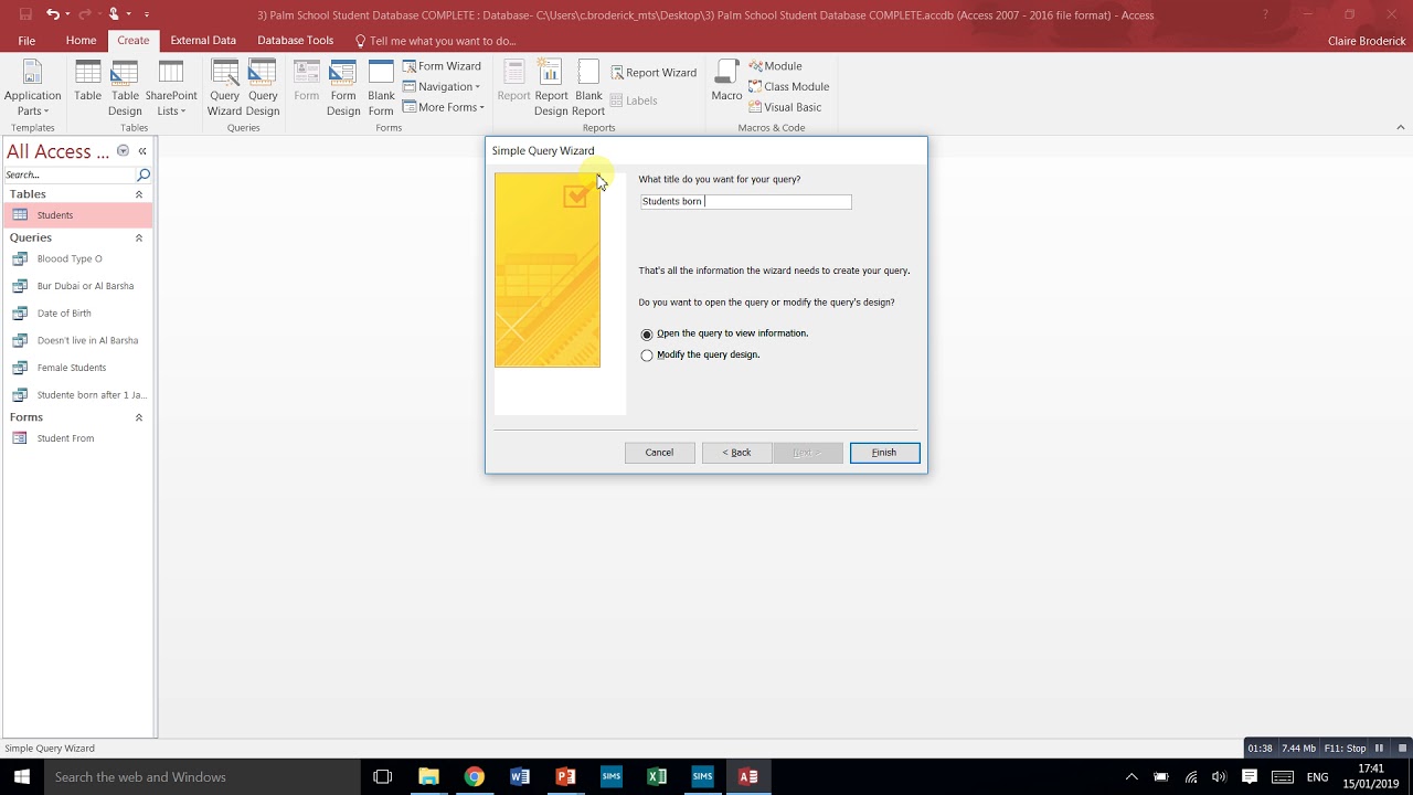 6) Access Queries using Greater than and Less Than