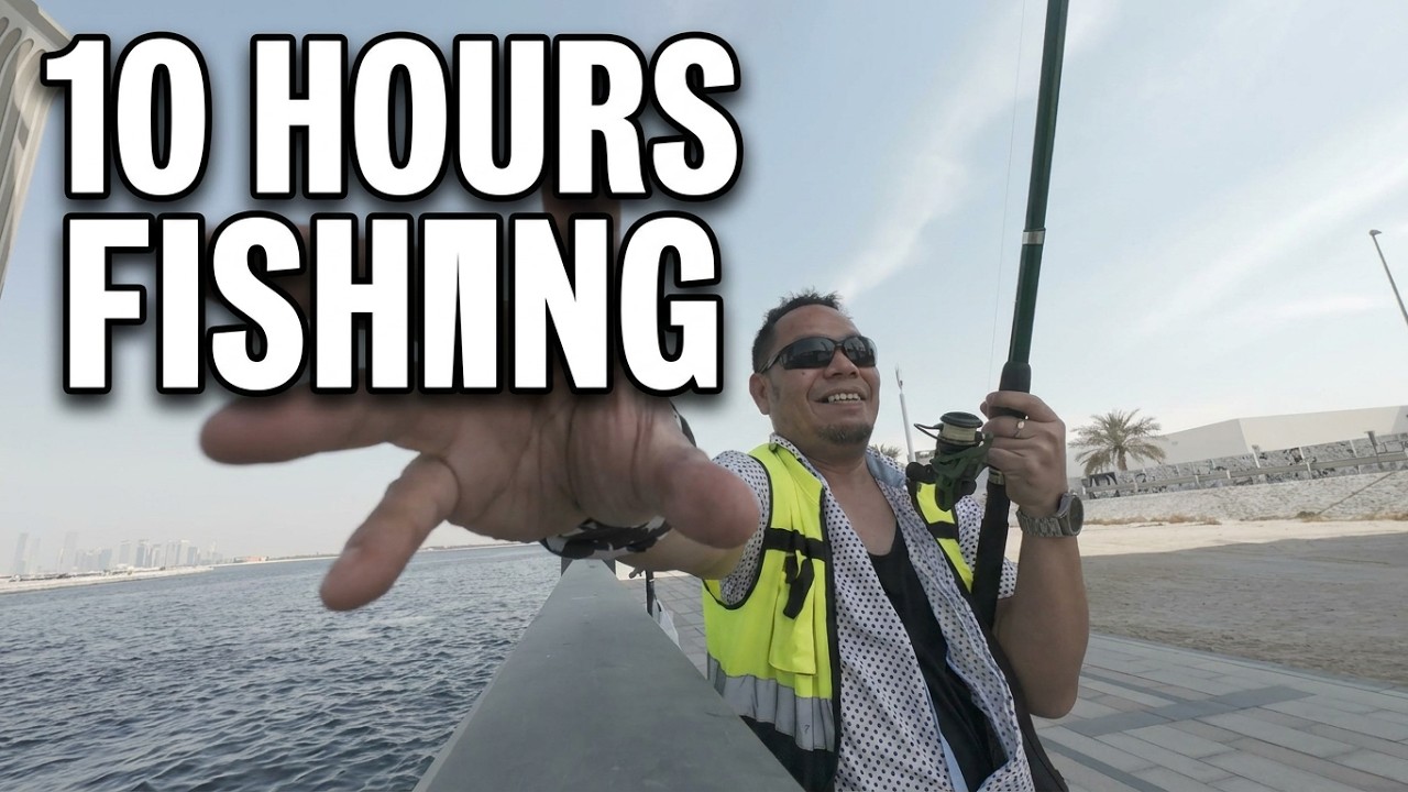🎣 10 HOURS FISHING in DUBAI! You Won't BELIEVE What I Caught! 🤯