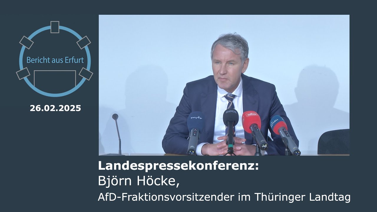 Zu Gast in der Landespressekonferenz: Björn Höcke, AfD-Fraktionsvorsitzender im Thüringer Landtag