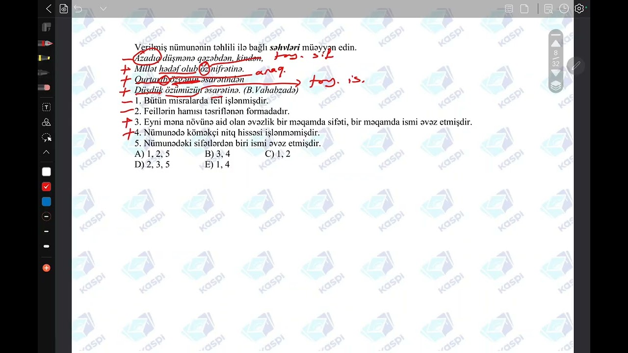 Buraxılış Sınaq İmtahanı 4 Azərbaycan dili 11-ci sinif