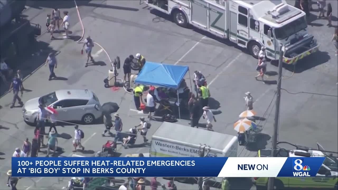 More than 100 treated for heat-related emergencies at event in Berks County