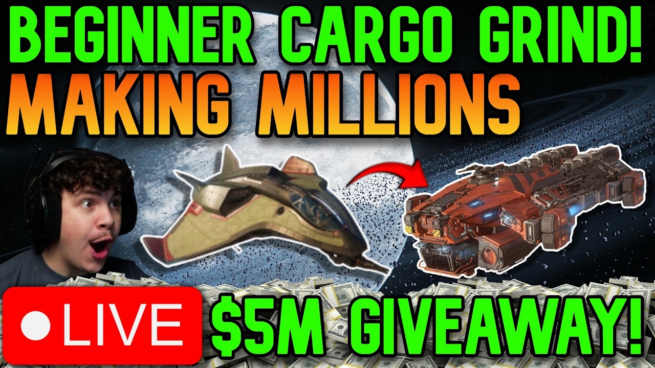 🔴LIVE - Star Citizen🔴Beginner Cargo Grind!🔴PATCH 4.8.2🔴$360 RAILEN GIVEAWAY TOMORROW!🔴Type !D🔴