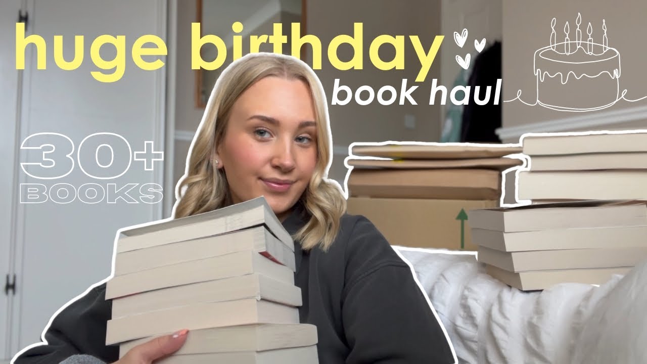 huge birthday book haul 🍒🍰 | 30+ books!!