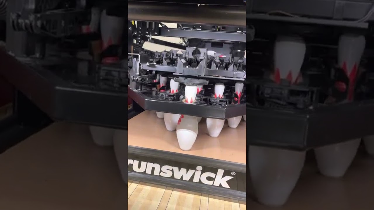 Brunswick GS NXT Bowling Pinsetter in operation