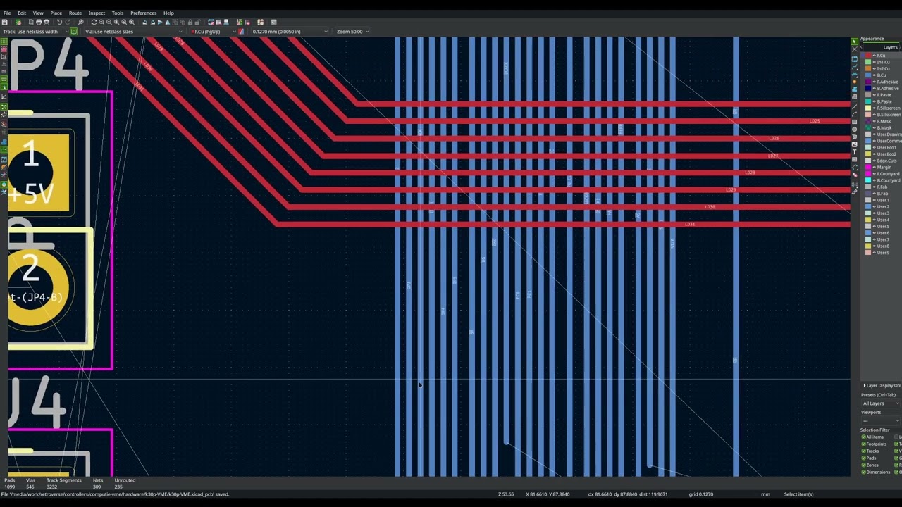 Designing a Computer from Scratch: PCB Layout in KiCad - 2024-11-03