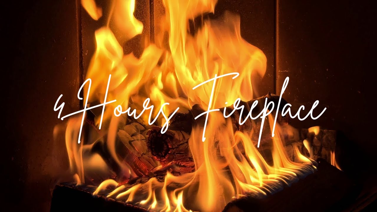 4 Hours Fireplace Ambience | Real Crackling Fire Sounds | Relax • Sleep • Study