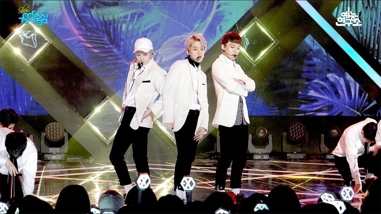 [예능연구소 직캠] 엑소 첸백시 花요일 @쇼!음악중심_20180414 Blooming Day EXO-CBX in 4K