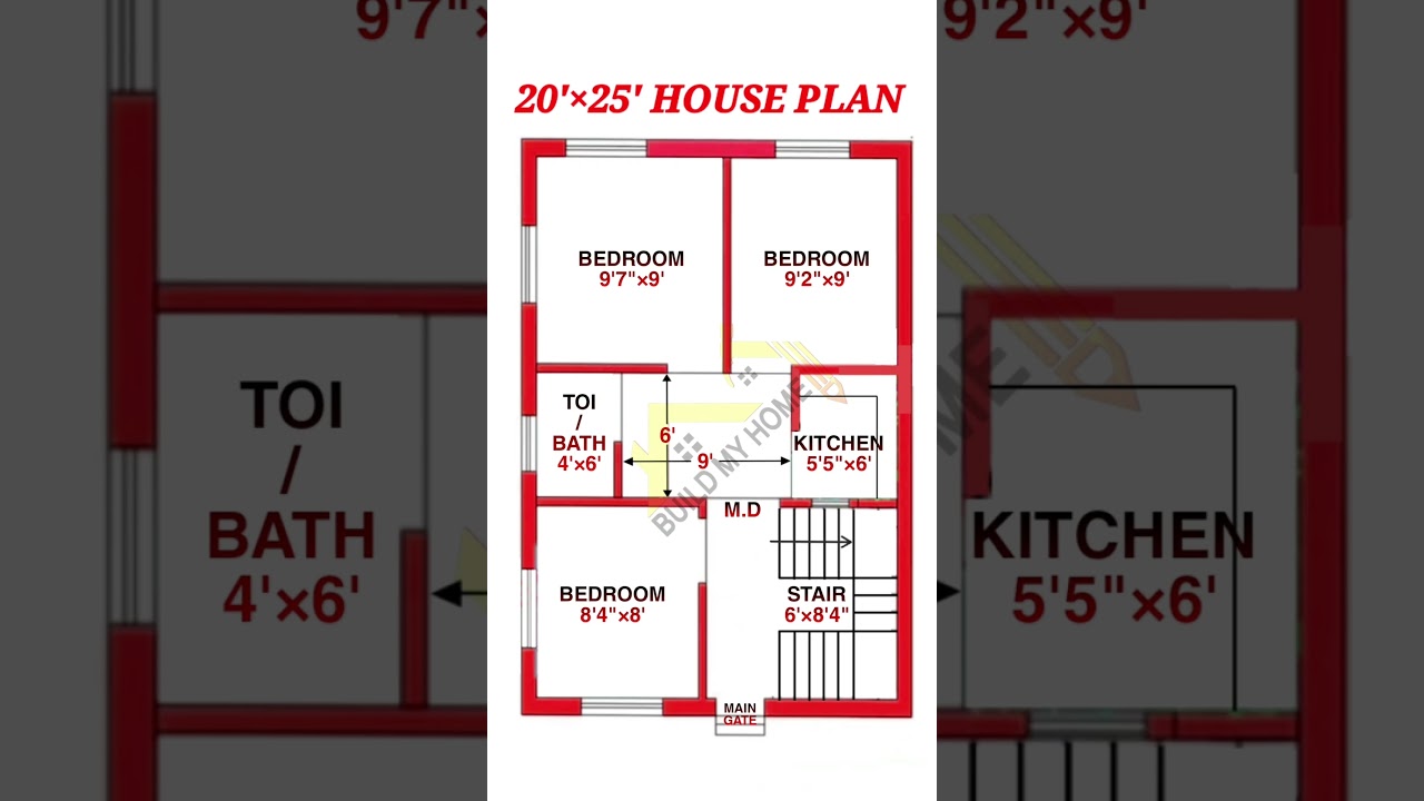 20 x 25 house plan / 3 bhk plan / 20 x 25 ghar ka naksha/ #shortvideo #shorts #home #trending #anime