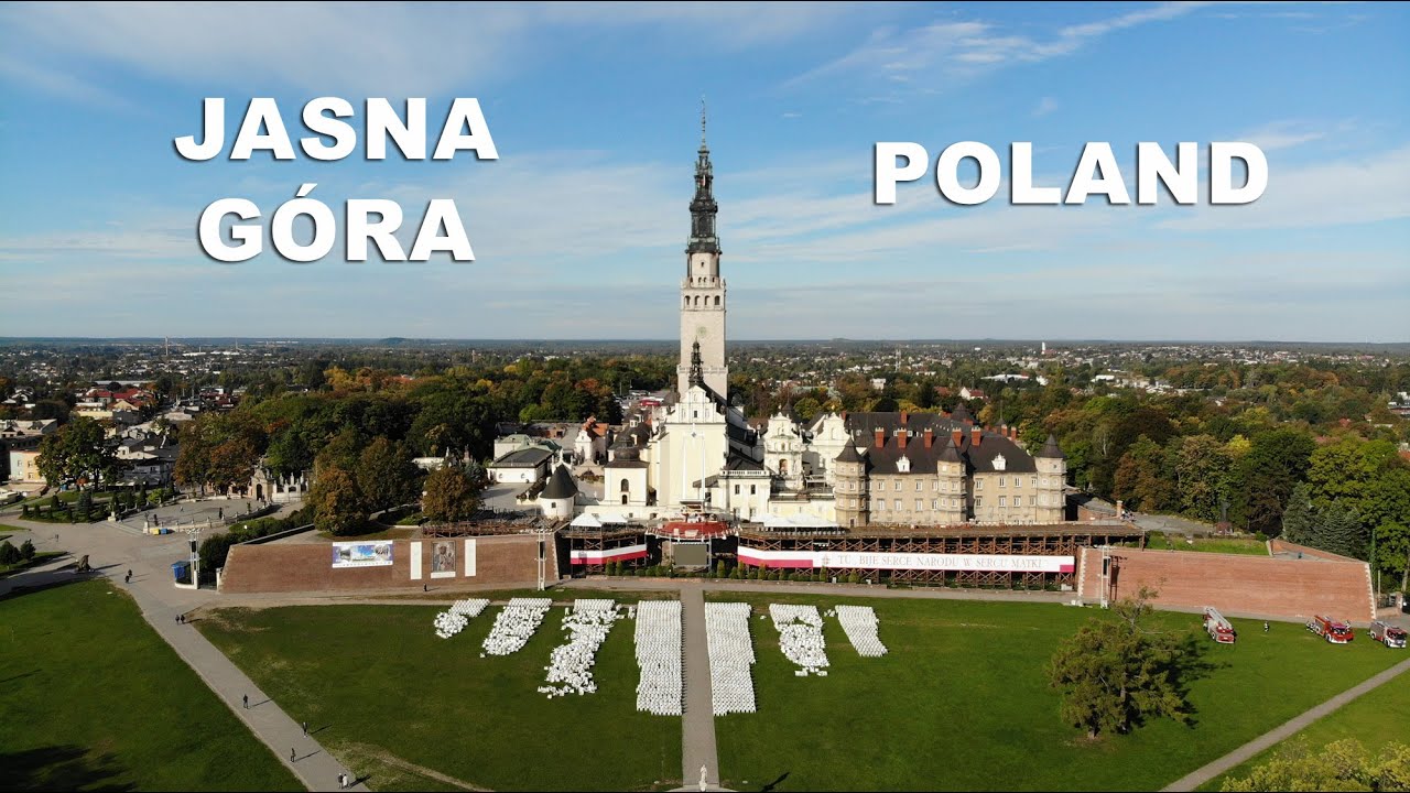 🇵🇱 Jasna G&oacute;ra, Częstochowa z lotu ptaka. Jasna G&oacute;ra 2022 Monastery Poland 4K