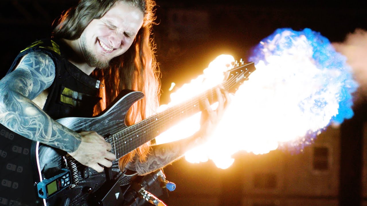 This is a Flamethrower Guitar and it's INSANE
