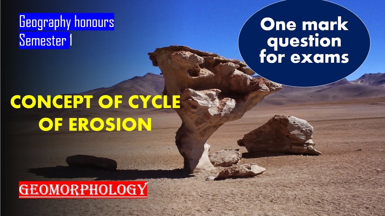 CONCEPT OF CYCLE OF EROSION||GEOMORPHOLOGY QUESTION ANSWER||GEOGRAPHY HONOURS SEM 1