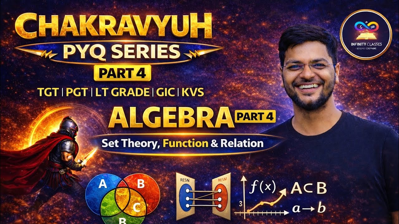 Chakravyuh PYQ Series | Algebra Part 4:Set Theory, Functions&Relations |TGT,PGT,GIC,|Jitendra Yadav 
