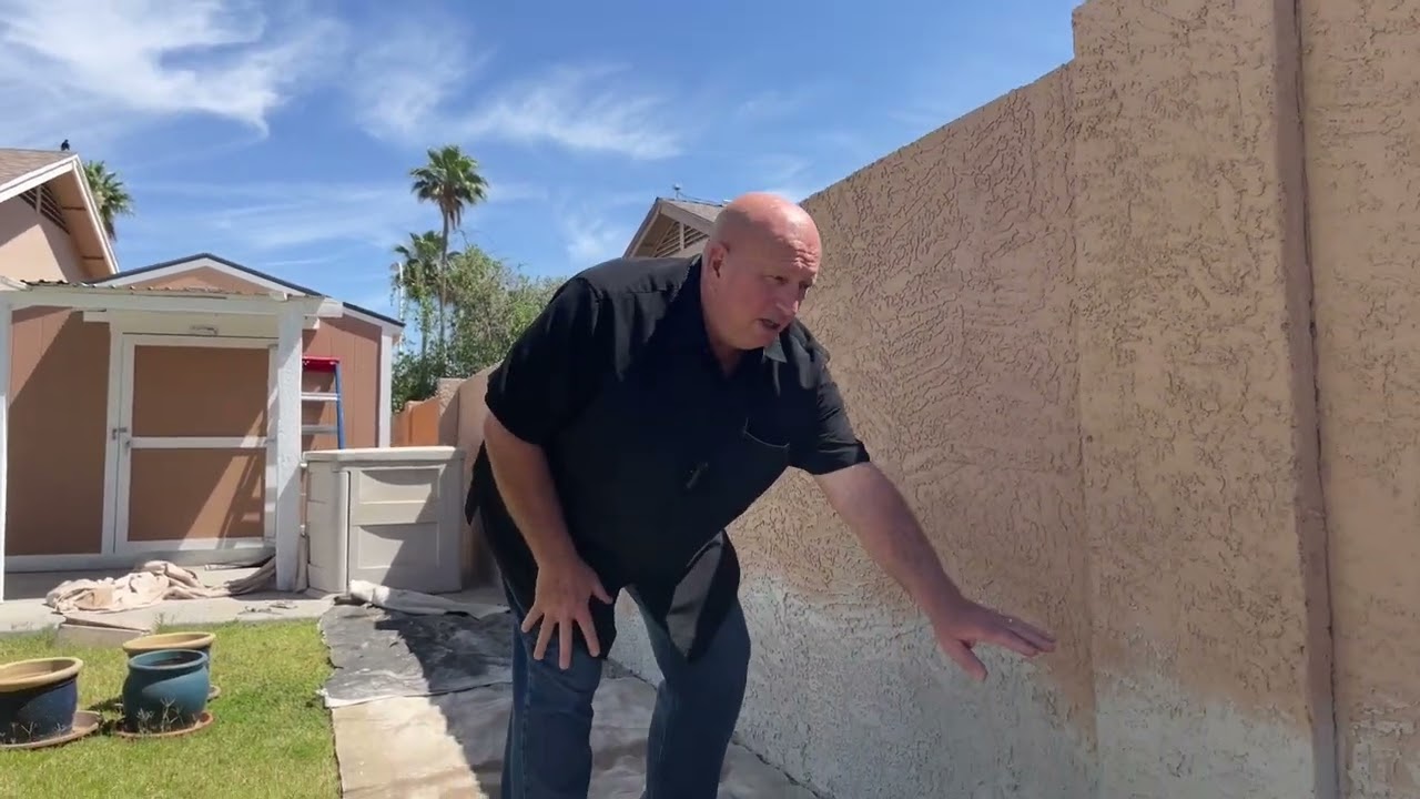 Stucco Repair to Block Wall with Water Damage