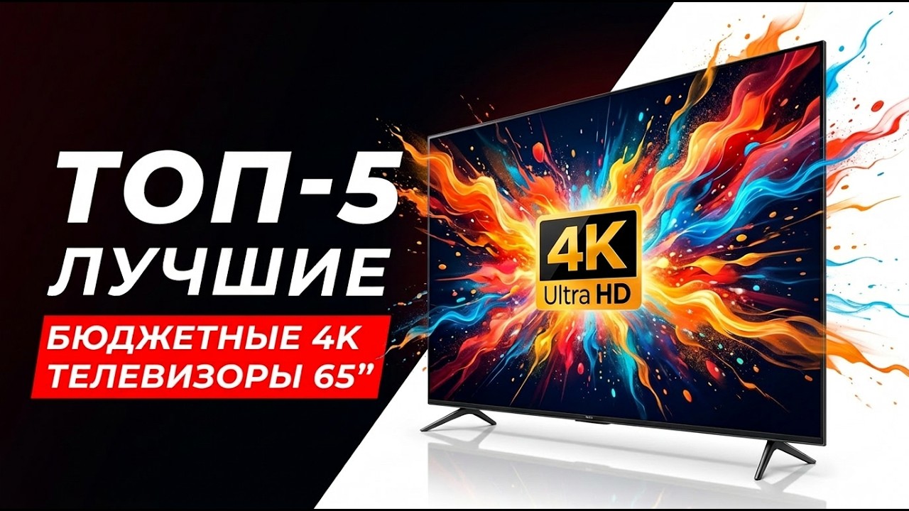 ТОП-5! ЛУЧШИЕ НЕДОРОГИЕ 4К ТЕЛЕВИЗОРЫ 65 дюймов в 2026 году: Xiaomi, Samsung, TCL, Hisense, Skyworth