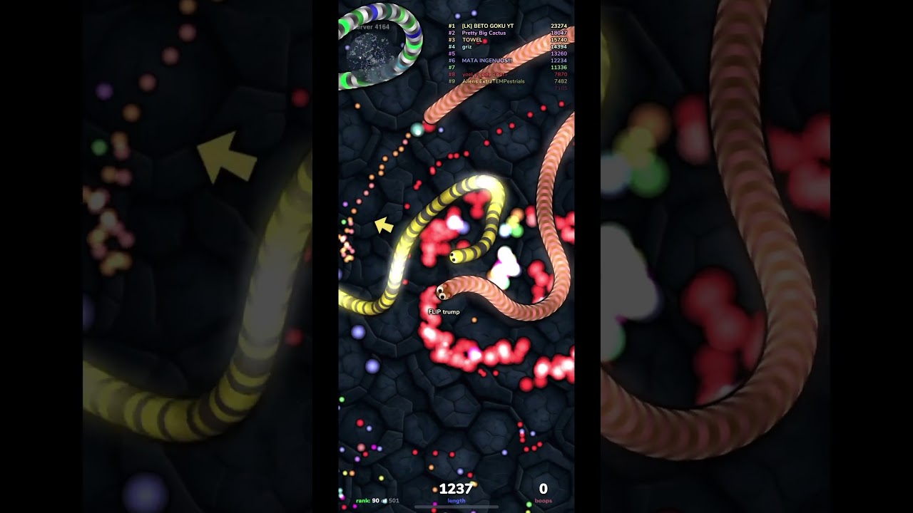 When you come out of a feeding frenzy on top and end up MASSIVE #slitherio #amazing #games #gameplay