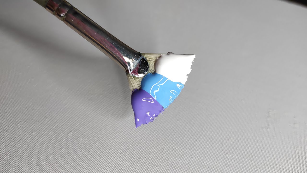 Easy Painting : Jacaranda Tree Painting 🎨/Acrylic Painting Tutorial / How to Paint /Satisfying #1v1