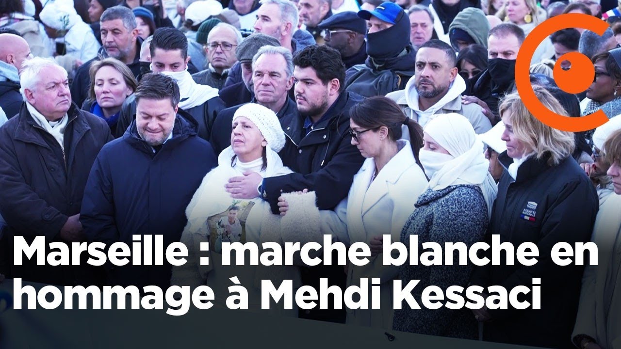 Marche Blanche &agrave; Marseille en hommage &agrave; Mehdi Kessaci et contre le narcotrafic
