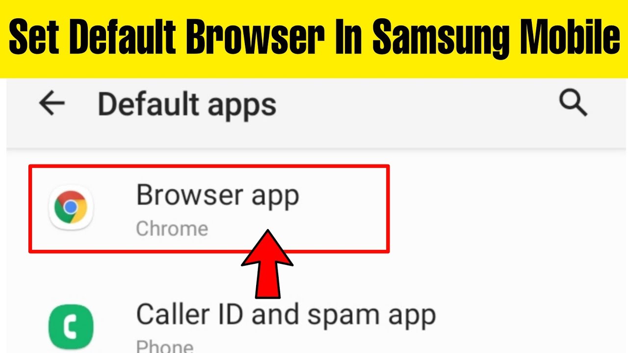 Set Default Browser Samsung Mobile phone || Set Default App Samsung Mobile phone
