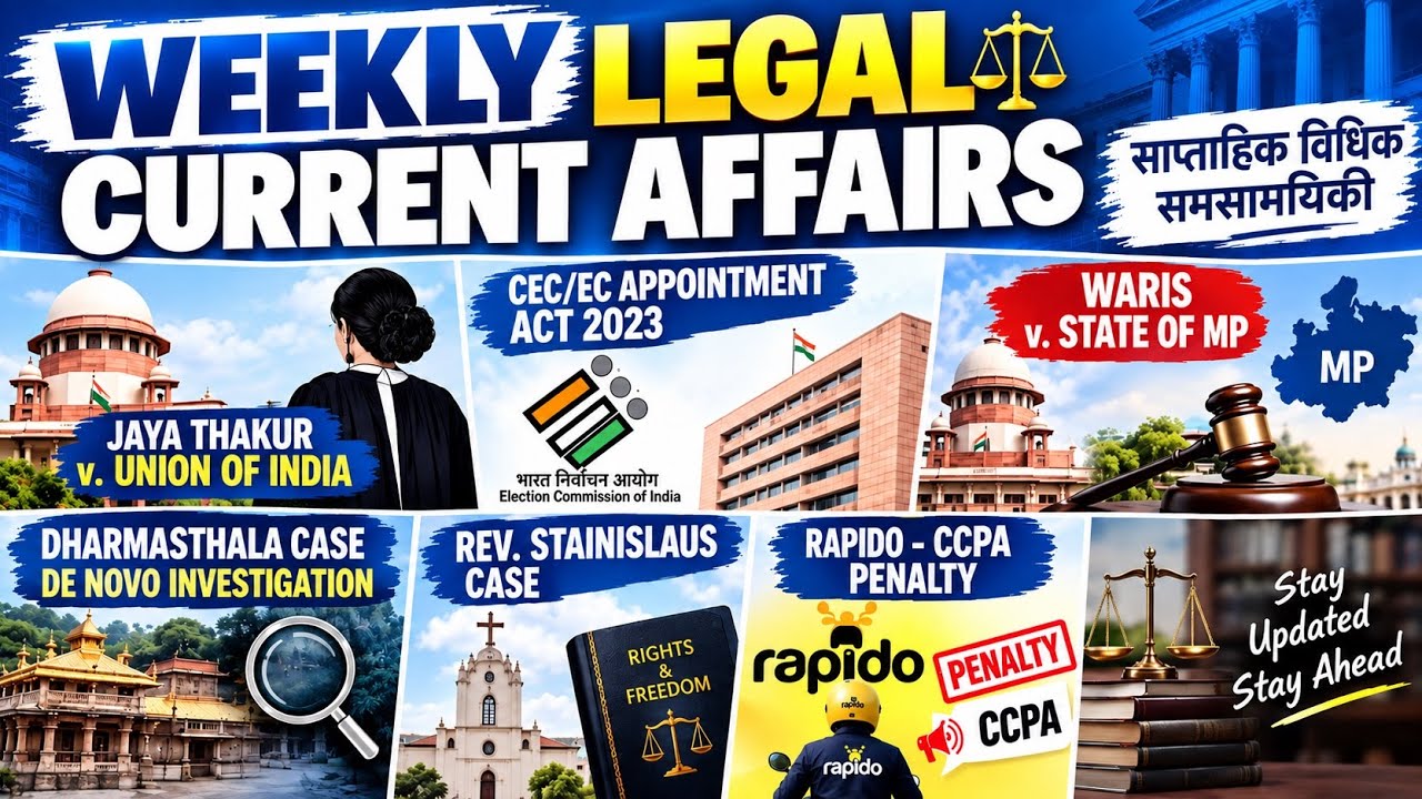 Weekly Legal Current Affairs | Top Supreme Court Cases & Latest Legal Updates | Judiciary & APO 2026