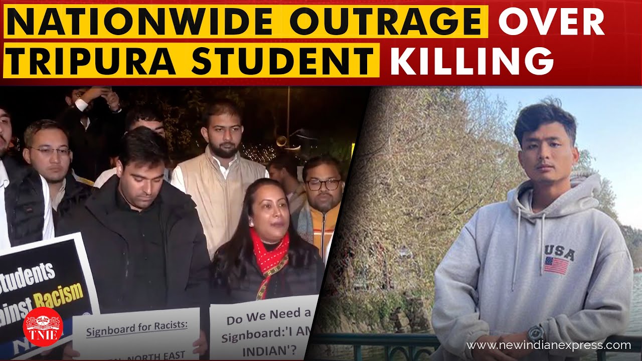 NSUI protests against killing of Tripura student, leaders call for action