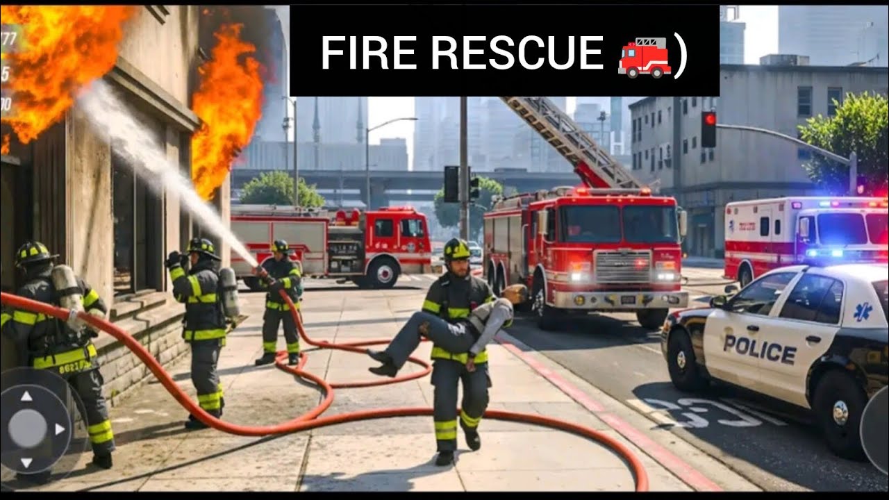 Fire Engine Rescue Sim Games 🔥 Big City Fire Rescue Mission | Firefighter Saving People Gameplay