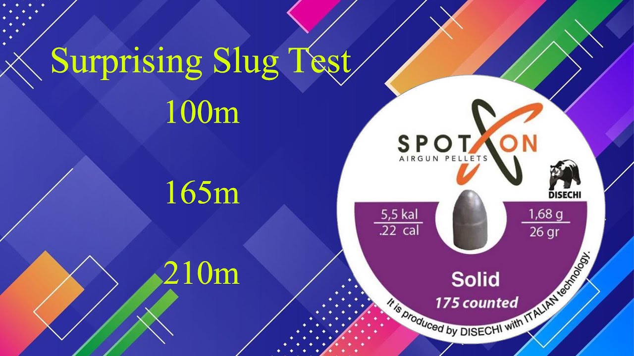 Long Range Slug Reviews S01E13: 26gr SpotOn Slugs on 100m, 165m ,210m