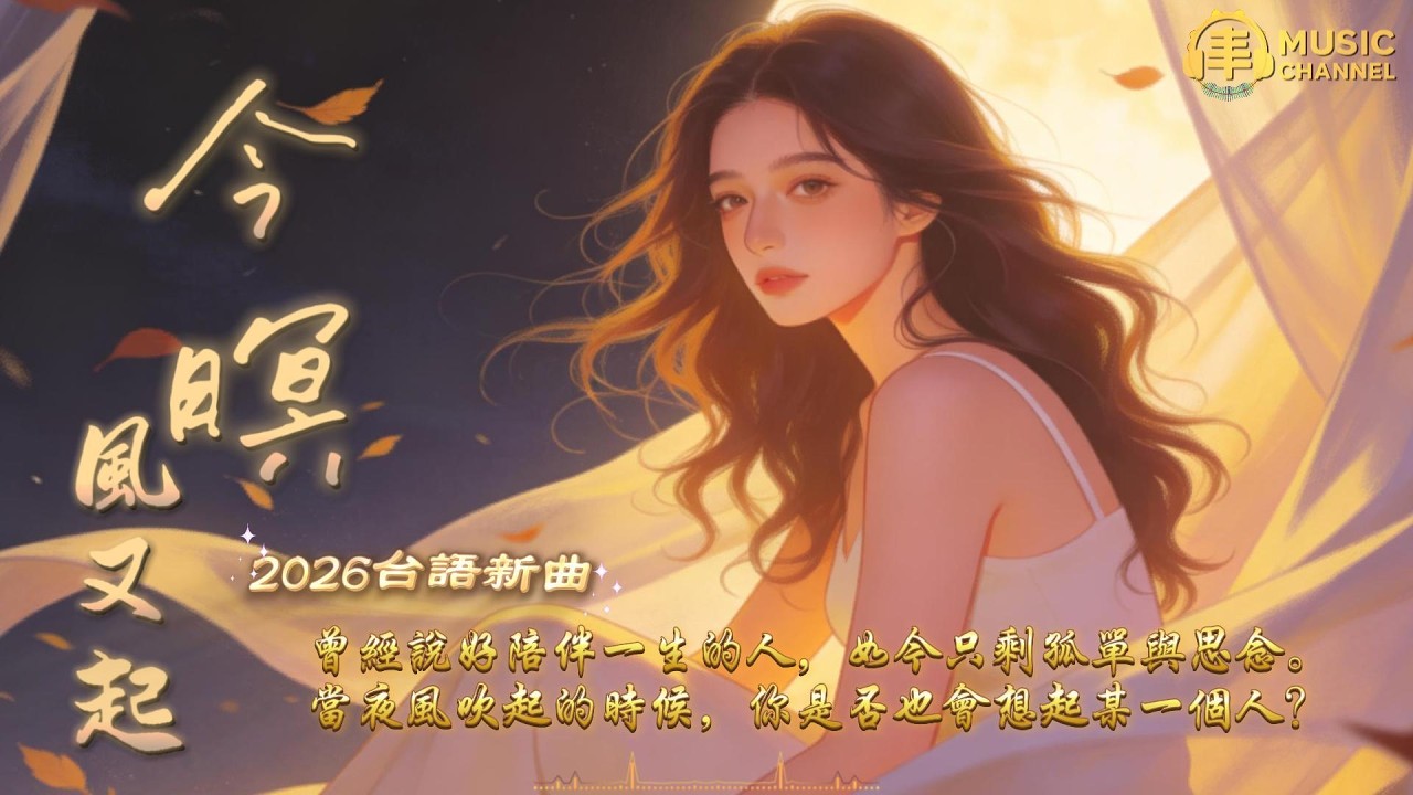《#今暝風又起》#台語情歌#深夜思念#失戀療傷#思念【2026台語流行新曲】Nice song「當夜風吹起的時候，思念的人也再次回到心裡..」#台語原創#原創音樂台語傷感情歌#台灣味【動態歌詞MV】
