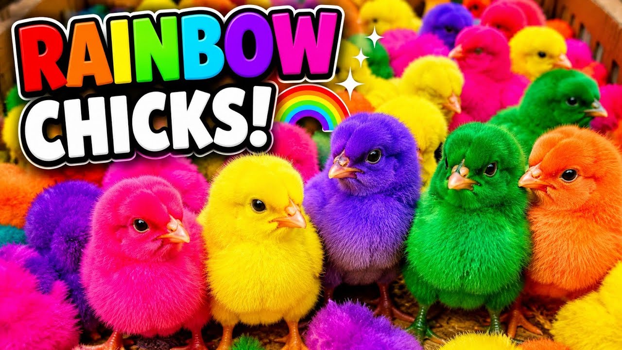 Anak Ayam Lucu Warna Warni | Ayam Rainbow Lucu