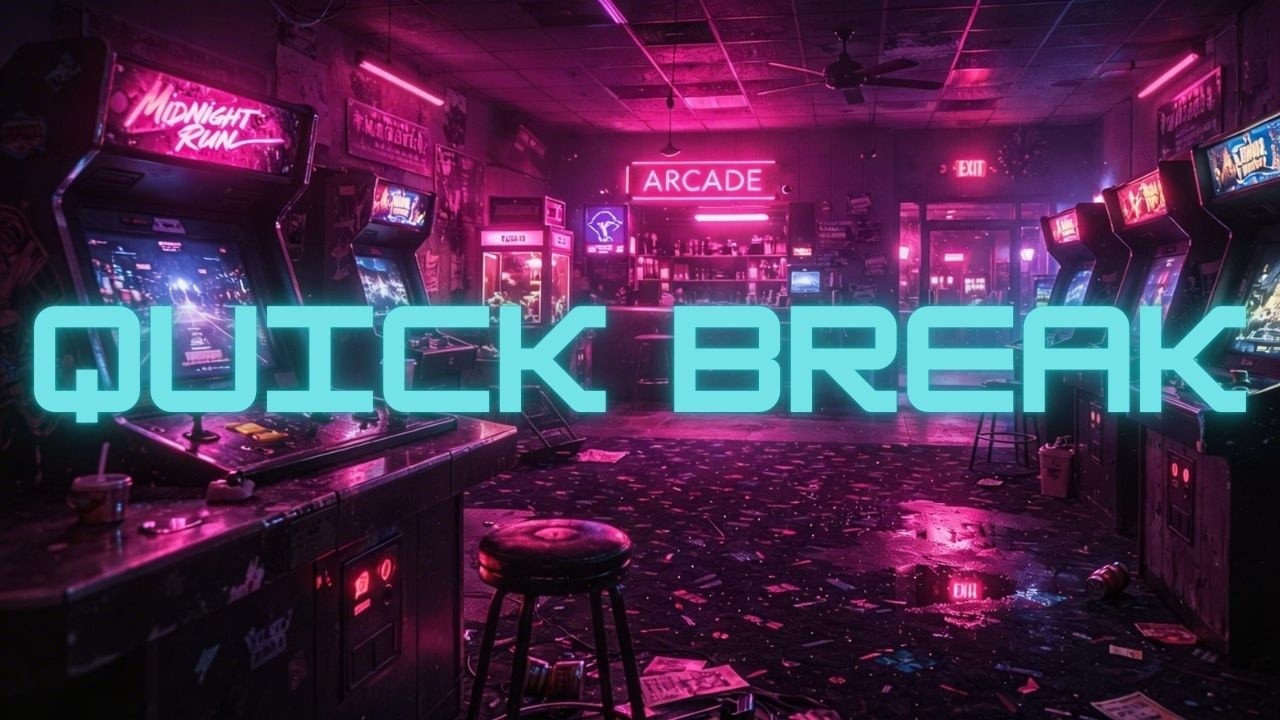 Nostalgic Synthwave Atmosphere | Retro Arcade Ambience (1 Hour)