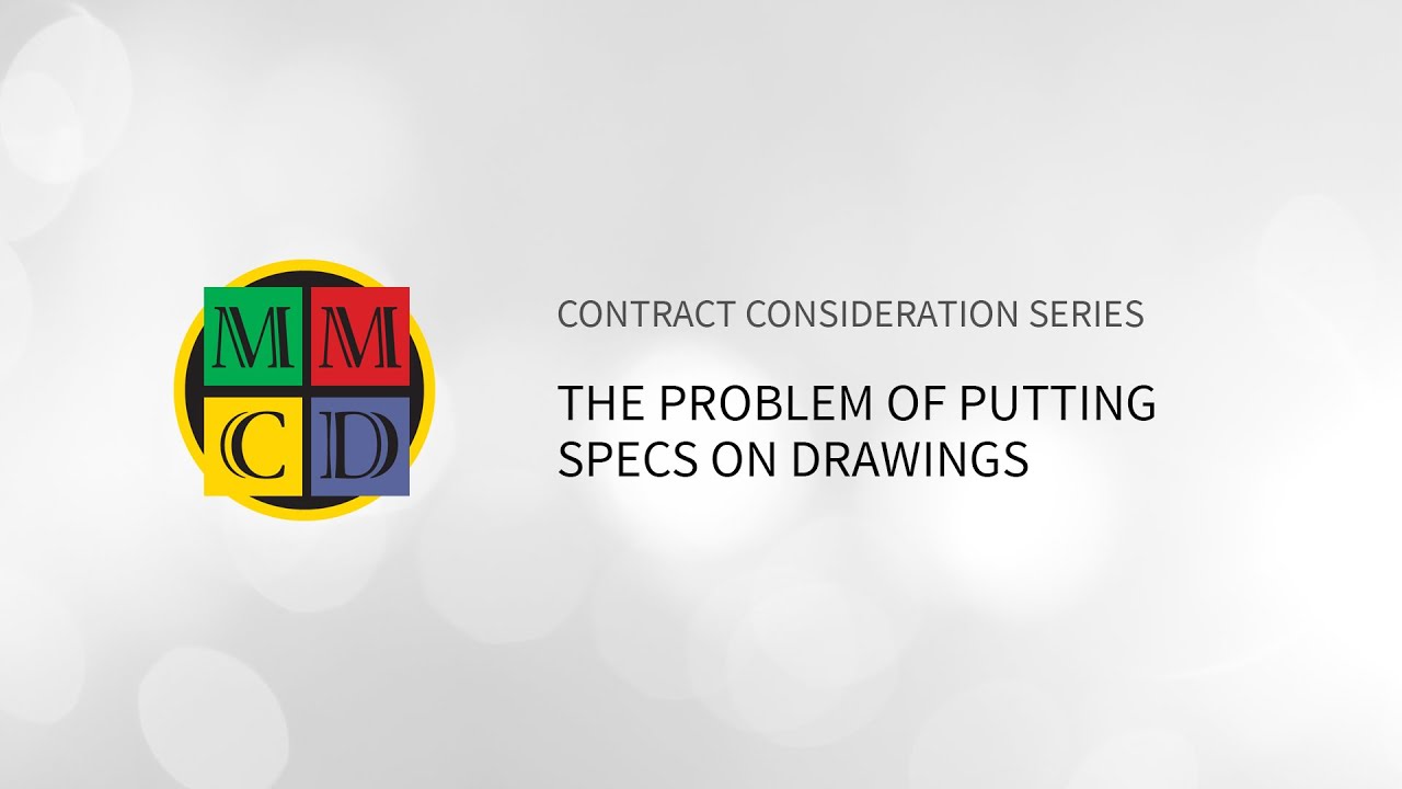 The Problem of Putting Specs on Drawings